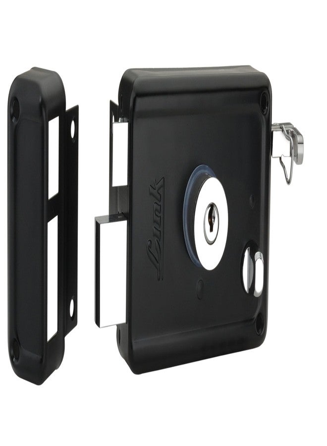 Link Stormbolt Rim Lock for Door | Double Action Movement Lock with 3 Brass Key for Home, Office, Hotel Door | Heavy Duty Lock with Both Side Key, Black| 10 Years Warranty - Image 3